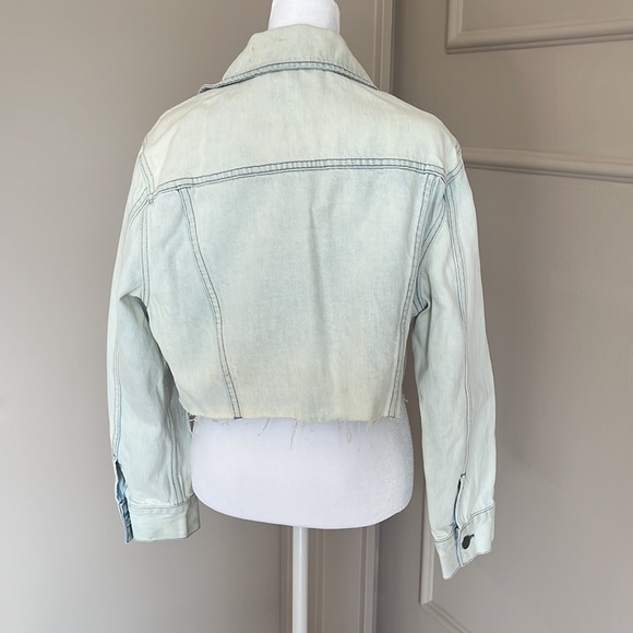 Frame cropped denim jacket - Picture 3 of 6